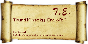 Thuránszky Enikő névjegykártya